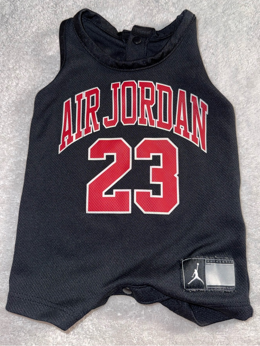 Air Jordan 23 Black & Red Infant Romper Size Newborn‎